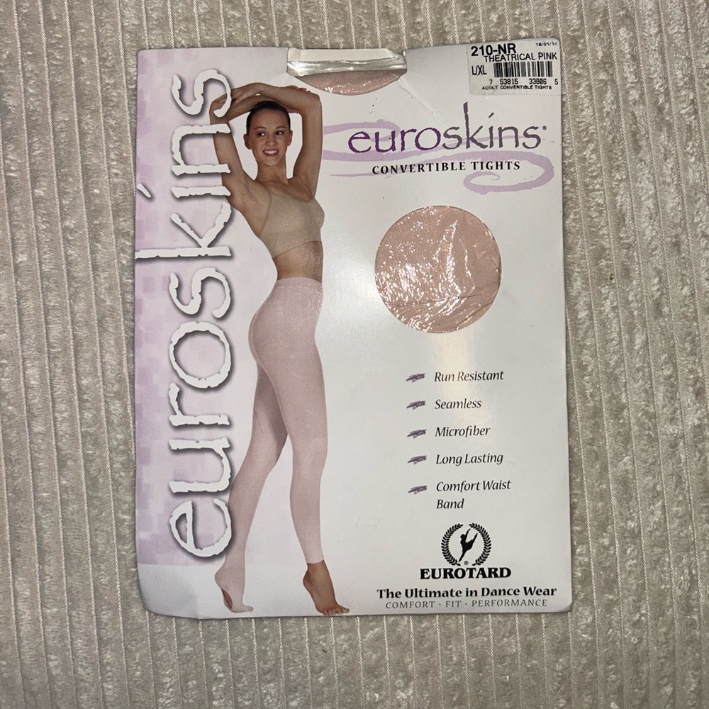 NWT Convertible Pink Tights L/XL adult